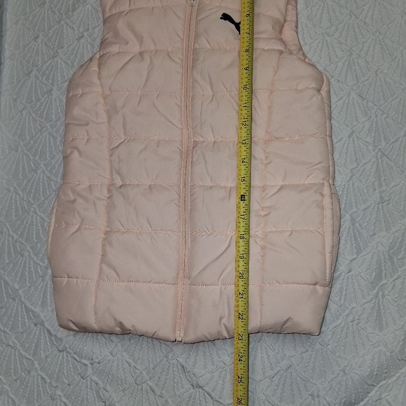 Puma Kids Light Pink Quilted Vest Size M.10/12 - Picture 11 of 16